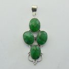 12 gms Emerald Beautiful Sterling  Silver Pendant  DTP-1089LT5