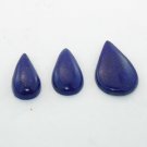 142 Carat Natural Lapis Lazuli Good Color Gemstone 3 Pcs Pear Shape DST19