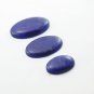 226 Carat Genuine Lapis Lazuli Blue Color Gemstone 3 Pcs Oval Far Size DST16