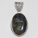 Beautiful Sterling Silver Pendant Handcrafted Studded With Labradorite P-27LT5