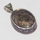 Beautiful  Black Rutile Sterling 925 Silver Gemstone Jewelry Pendant  DTP-42LT5