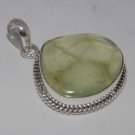 Lovely Sterling  Silver Antique Style Pendant  with PRENHNITE  DTP-65LT5
