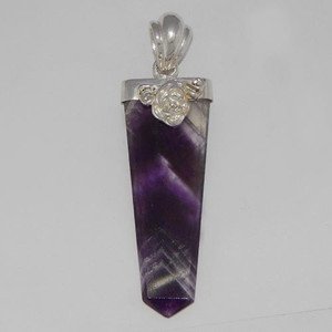 AMETHYST LACE AGATE Nice Handmade Sterling Silver Jewelry Pendent  P-62L5