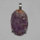Wonderful AMETHYST DRUSY  925 Sterling  Silver Jewelry  Pendant P-58L5