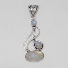 Rainbow Moonstone Very Nice 925 Silver Jewelry  Pendant P-53L5