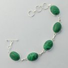 Gorgeous MELAKITE 925 Sterling Silver Jewelry Gemstone Bracelet Sz-7" BA-23L2