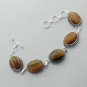 Very Nice TIGER EYE 925 Sterling Silver Jewelry Bracelet Sz-7.5" BA-21L2
