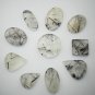 313 Carat Tourmaleted Quartz BLACK RUTILE 10 Piece LOT Sz 20 to30 Gemstone DST15