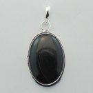 Fabulous Black Onyx Handmade  Sterling Silver Jewelry Gemstone Pendant P-87 L1