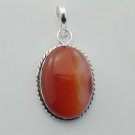 Fabulous Red Botswana Agate  Sterling Silver Jewelry Gemstone Pendant P-86 L1