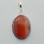 Fabulous Red Botswana Agate  Sterling Silver Jewelry Gemstone Pendant P-86 L1