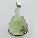 Gorgeous Prehnite Antique Sterling Silver Jewelry Gemstone Pendant P-78 L1