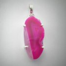 Lovely Pink Agate Drusy 925  Sterling Silver Jewelry Gemstone Pendant P-74 L1