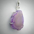 Lovely Purple Agate Drusy 925  Sterling Silver Jewelry Gemstone Pendant P-73 L1