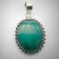 Dressy Green Banded Agate Handmade 925 Silver Gemstone Jewelry Pendant P-72 L1
