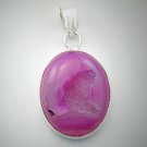 Pink Agate Drusy Beautifully crafted 925 Silver Gemstone Jewelry Pendant P-70 L1