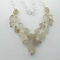 Nice YELLOW GOLDEN RUTILE Sterling 925 Silver Necklace 20" Adjustable N-27L7