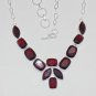 GARNET HYDRO 56gms Very Attractive Silver jewelry Necklace 18" Adjustable N-22L4
