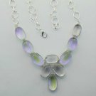 Lovely Rainbow Alexi Quartz  925  Silver jewelry Necklace 18" Adjustable N-20L4
