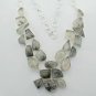 Tourmaleted Quartz BLACK RUTILE 925 Silver jewelry Necklace 21" Adjstbl N-15L7