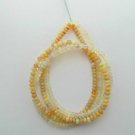 94 Carat Super Rainbow Flashing Fire Natural ETHIOPIAN OPAL Two Strand Bead 16"