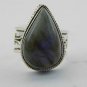 Lovely Stylish LABRADORITE Antique 925 Sterling Silver Jewelry Ring Sz-9 R-33L5