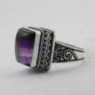 Antique & Stylish AMETHYST  Handmade Jewelry Ring Sterling Silver Sz-10 R-38L5