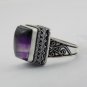 Antique & Stylish AMETHYST  Handmade Jewelry Ring Sterling Silver Sz-10 R-38L5