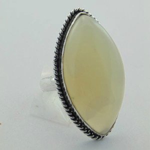 Attractive Moonstone Artisan  Sterling Silver crafted Jewelry Ring Sz-9 R-68L1
