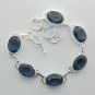 Wonderful BLUE QUARTZ IOLITE Sterling Silver Jewelry Bracelet Sz-7.25" BA-15L6