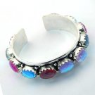 Gorgeous ALEXI FIRE QUARTZ  925  Silver Jewelry Multicolor Bangle / Cuff BA-09L5