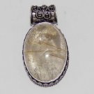 925 Silver Golden Rutile AKA Tourmulated Quartz  Artisan Jewelry Pendant P-38L5