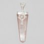 Beautiful Rose Quartz slice  925 Sterling Silver Artisan Jewelry Pendant P-23L5