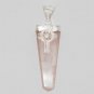 Beautiful Rose Quartz slice  925 Sterling Silver Artisan Jewelry Pendant P-23L5