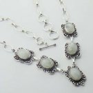 Stunning  Rainbow Moonstone  925 Silver Jewelry Necklace 19" Adjustable N-31L1