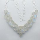Fabulous Natural Rainbow Moonstone Silver Jewelry Necklace 20" Adjustable N-28L4