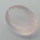 67 Carat Natural Good Color Faceted ROSE QUARTZ Gemstone Oval Shape 26x36mm ST33