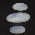 130 Carat 3pcs Lot RAINBOW MOONSTONE Gemstone Oval 16x27, 20x30, 23x44 ST29