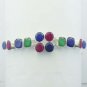 Elegant Ruby Emerald Blue Sapphire 925 Silver Jewelry Bracelet Sz-7.25" BR-29L8