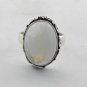 Lovely Rainbow Moonstoe & Sterling 925 Silver HANDMADE Ring Sz-7.5  R-1009L5