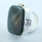 11.25gms Real LABRADORITE & Sterling 925 Silver HANDMADE Ring Sz-6  DTR-1008LT5