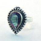 Dainty Piece Of Art  Mystic Quartz Sterling .925  Silver Ring Sz-8 R-60L5