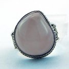 Lovely Jewelry Ring Handmade With Rose Quartz .925 Sterling Silver Sz-9.5 R-50L5