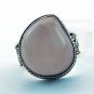 Lovely Jewelry Ring Handmade With Rose Quartz .925 Sterling Silver Sz-9.5 R-50L5