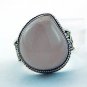 Lovely Jewelry Ring Handmade With Rose Quartz .925 Sterling Silver Sz-9.5 R-50L5