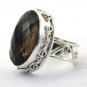 Handcrafted Smokey Quartz  .925 Sterling Silver Jewelry Ring Sz-9.5 R-46L5