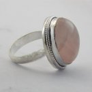 Gorgeous Rose Quartz Handmade Jewelry Ring Sterling Silver Sz-8.5 R-43L5