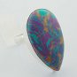 Very Attractive Rainbow Calsilica Gemstone Handmade Jewelry Ring  Sz-8 R-77L1
