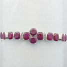 RUBY Gorgeous 925 Sterling Silver Handmade Jewelry Bracelet Sz-6.5" BA-31L1