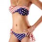 US Flag Padded Twisted Tie Side Bikini Swimsuit Top and Hot Sexy Stars and Stripes Swimwear Bottom